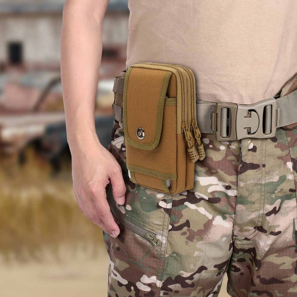 Oxford Cloth Outdoor Tactical Bag Mobile Phone Waist Belt Pack Pouch Hunting 70g