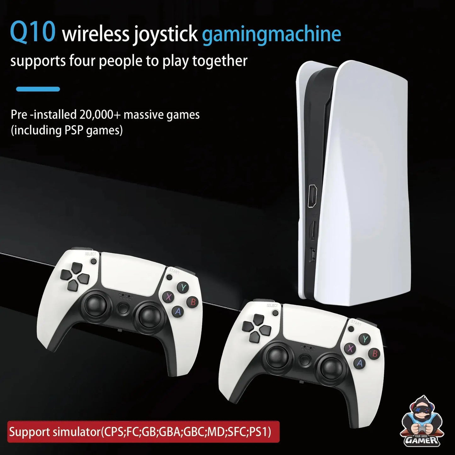 Q10 3D Game Stick 128G Video game console retro 4K home console 2.4G doubles new