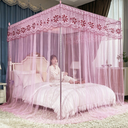 Bed Canopy Anti Mosquito Bed Netting Embroidered Valances With Frames Queen King