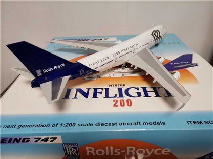 Inflight for Rolls Royce Trent for boeing B747-200 N787RR 1/200 plane model