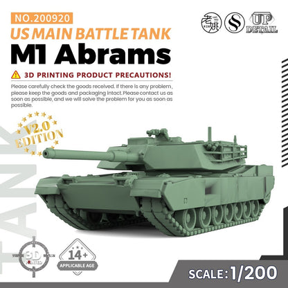 SSMODEL SS200920 1/200 Military Model Kit US M1 Abrams Main Battle Tank