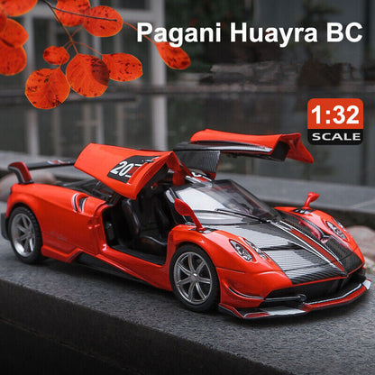 1:32 Pagani Huayra BC Diecast Model Car Toy Vehicle Sound Light Collection Gift