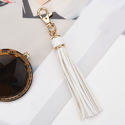 PU Leather Tassel Key Chain Handbag Bag Purse Accessories Pendant Keyring Gift