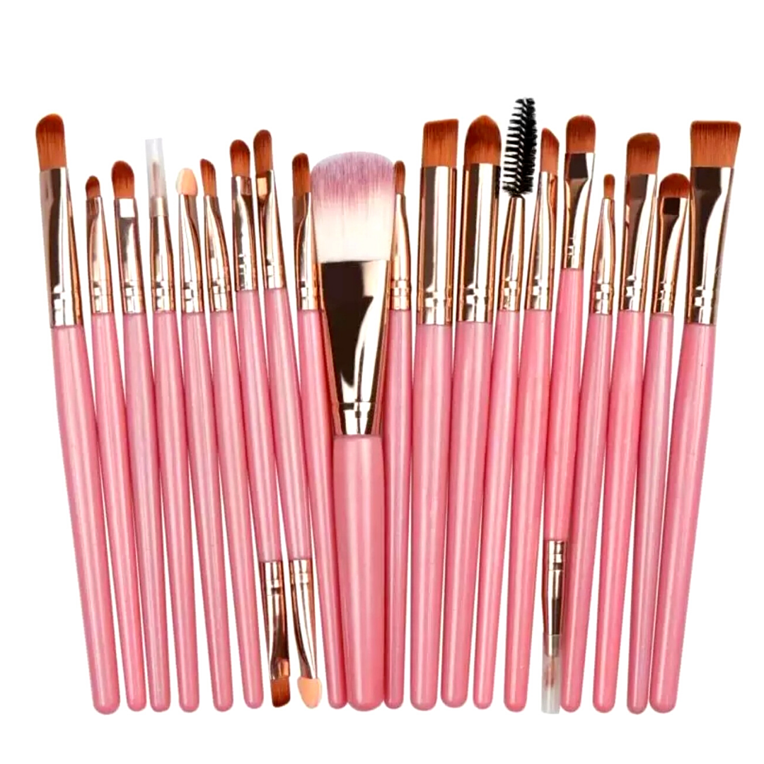 Set de Brochas y Pinceles para Maquillaje Profesional Set de 20 Piezas Kit US