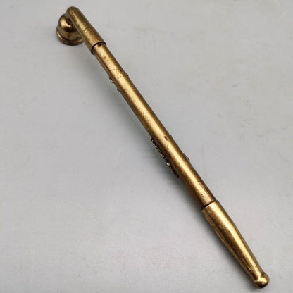 Vintage Brass Detachable Tobacco Pipe | 23cm Old-Style Smoking Pipe for Men