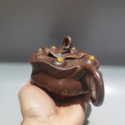 Chinese Yixing Zisha Clay Handmade Exquisite Teapot （五子登科 低款：陈鸣远 )