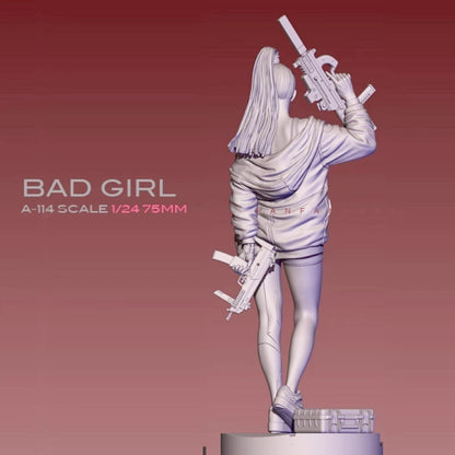 1:24 resin figure model kit Bad Girl Urban Villain Unassembled Unpainted