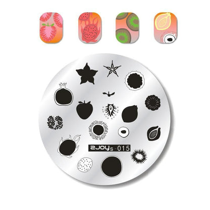 Nail Art Tools Stamping Stainless Steel Designs Shiny Pattern Stencils 5.5x5.5cm