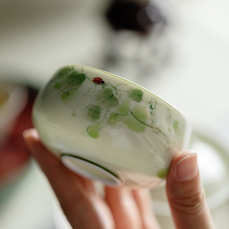 Underglaze Hand-Painted Ceramic Kung Fu Tea Cups Tea Cups Meditation Master Cup