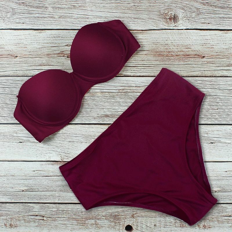 Women Swimsuit Sexy High Waist Bikini Swimwear Bikini Set Push Up Bathing Suit