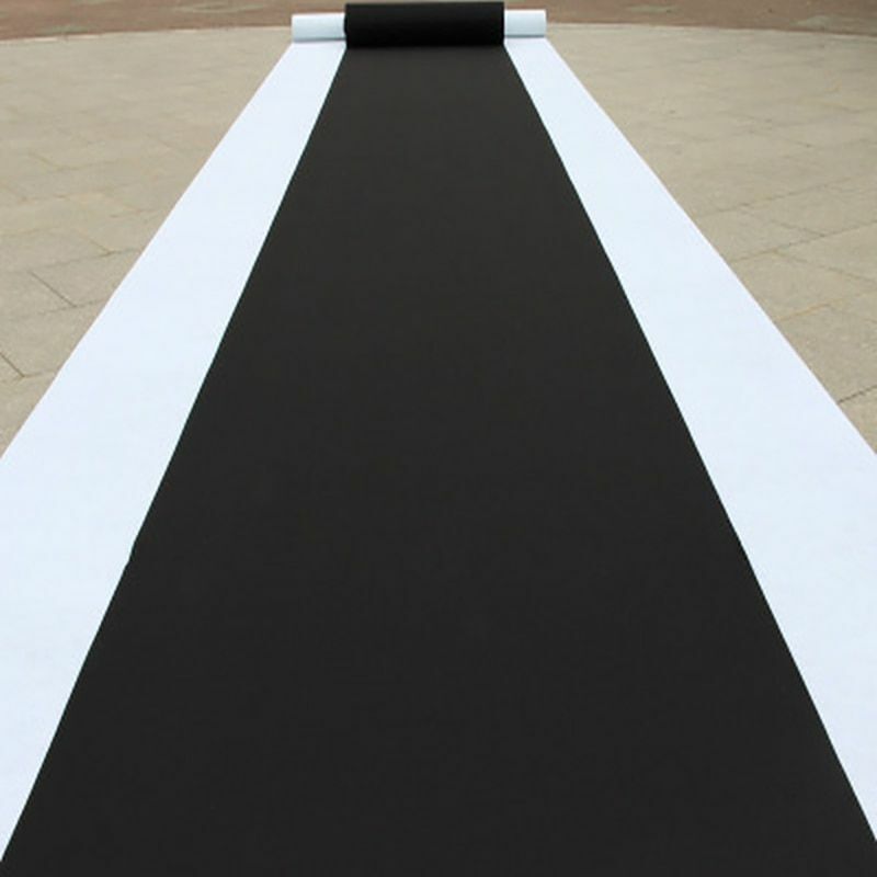 Aisle Runners Wedding Black Carpet Rugs Hallway Party Decor Polyester 120x1000cm