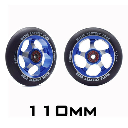 2 High Precision Aluminum Alloy Hub Scooter Wheel Heavy Speed Roller 100mm 88 A