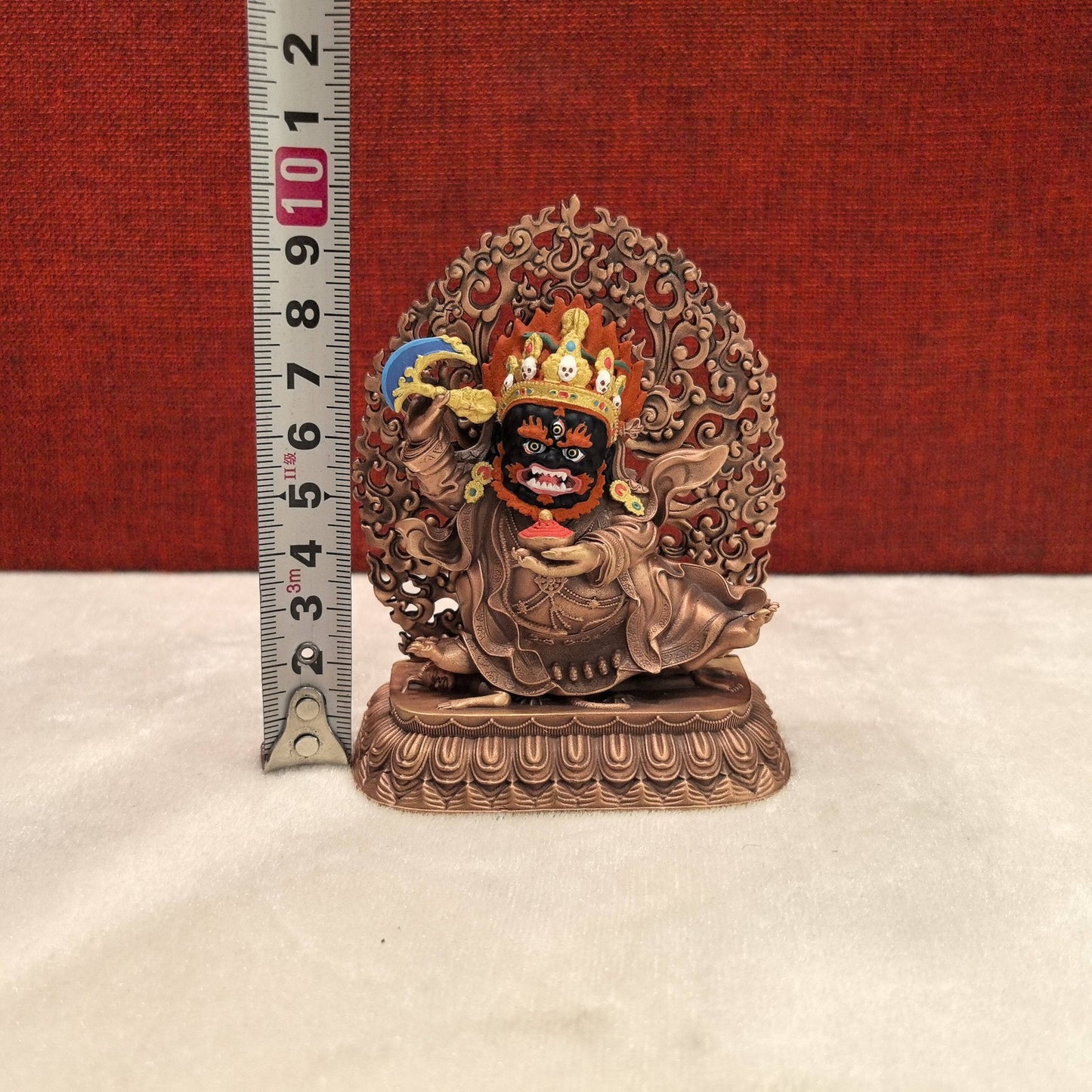 10CM Copper Statue Two Arms Mahakala Enshrine Buddha