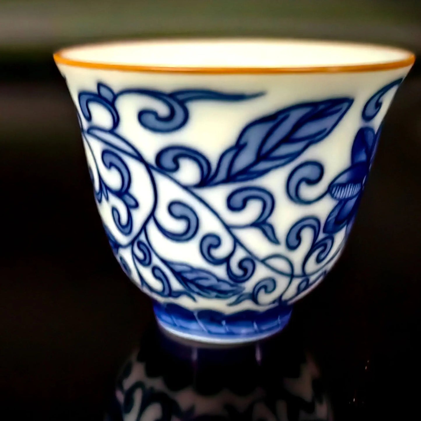 Chinese Tea Cup Ceramic Beautiful Unusual Porcelain Jingdezhen Ceremony