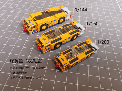 1/144 Airport Ground Service SCHOPF396 Aircraft Tractor+Drawbar Model #B 1Pcs