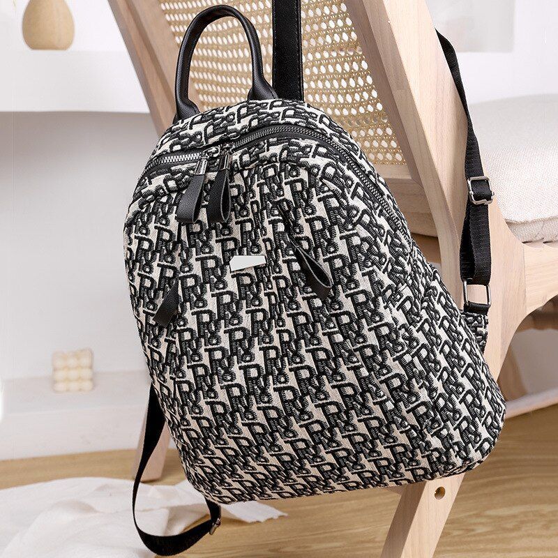 Letter Backpack Oxford Canvas Purse Traveling Small Bags Cute Backpack Polyester