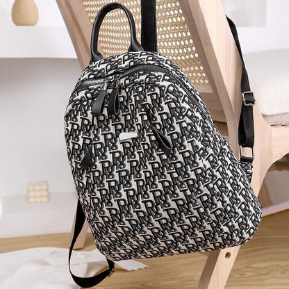Letter Backpack Oxford Canvas Purse Traveling Small Bags Cute Backpack Polyester