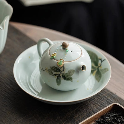 220ml Ceramic Handpainted Osmanthus Xishi Teapot High-end Kung Fu Teaware