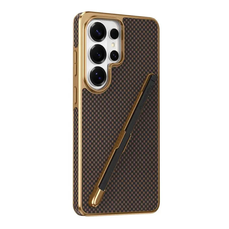 Back Cover for Samsung S24 Ultra/S25/S26 Carbon Fiber Texture Mobile Phone Case