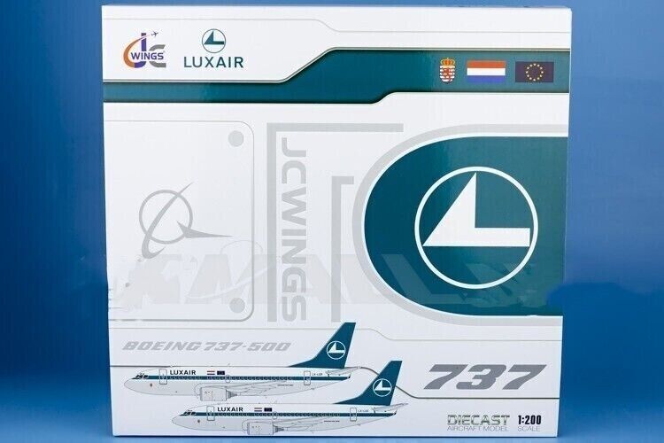1:200 JC Wings LUXAIR BOEING 737-500 Passenger Airplane Diecast Aircraft Model