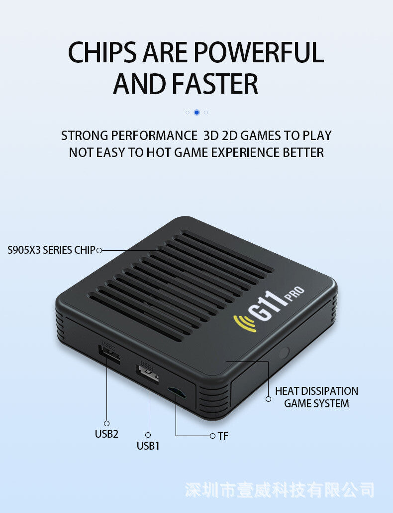 G11PRO Home Video Game Console - Dual System Set-top Box - 4K WiFi