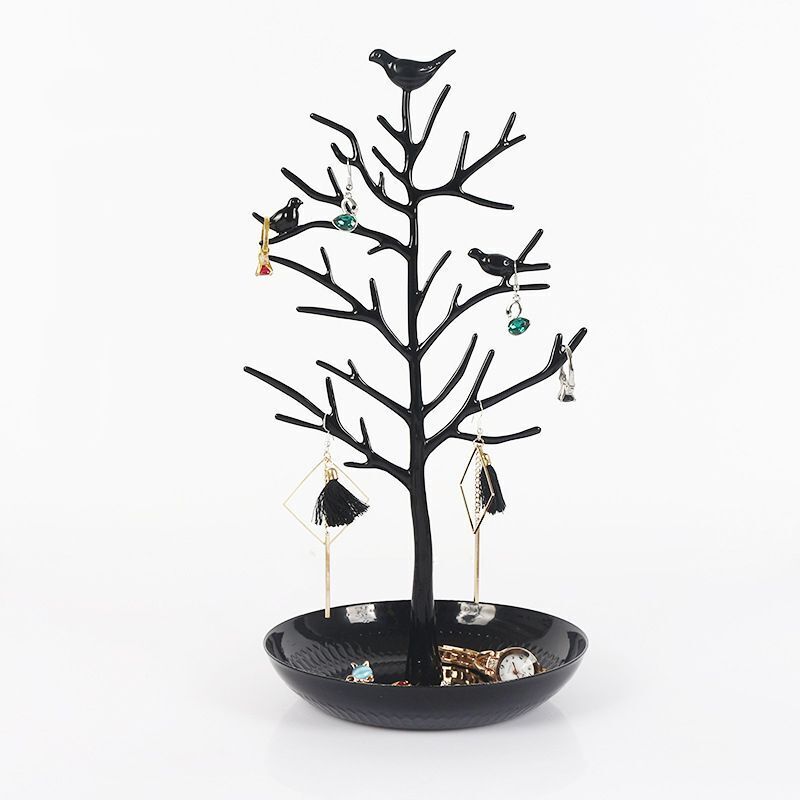 Jewelry Display Stands Metal Bird Tree Earrings Necklace Bracelet Holder 15x33cm