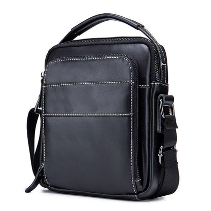 100% Genuine Leather Men's Crossbody Shoulder Bag 8" Handbag Business Cowhide