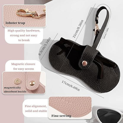 Soft Leather Sunglasses Bag,Glasses Pouch Carrying Organizer Eyeglass NEW