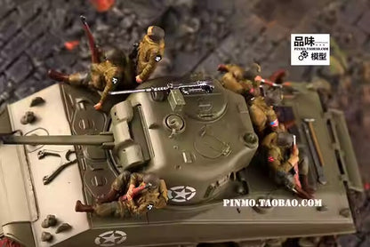 1/72 US Armored Tank Mounted Soldier 6 Soldier Model