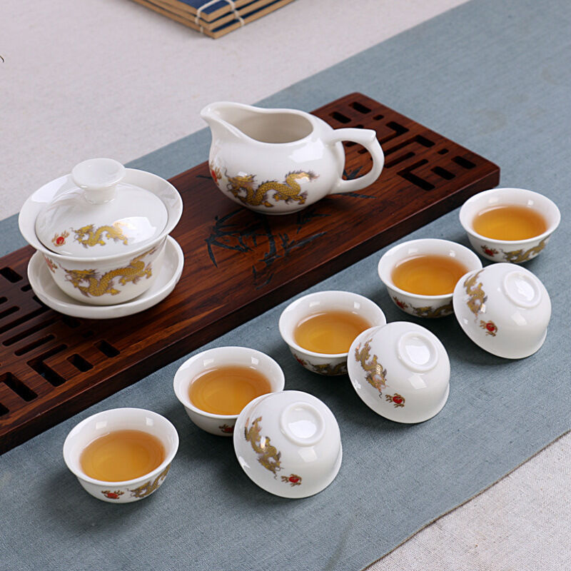 Tea set Include total 10 pcs elegant gaiwan,Beautiful easy teapot kettle teapot