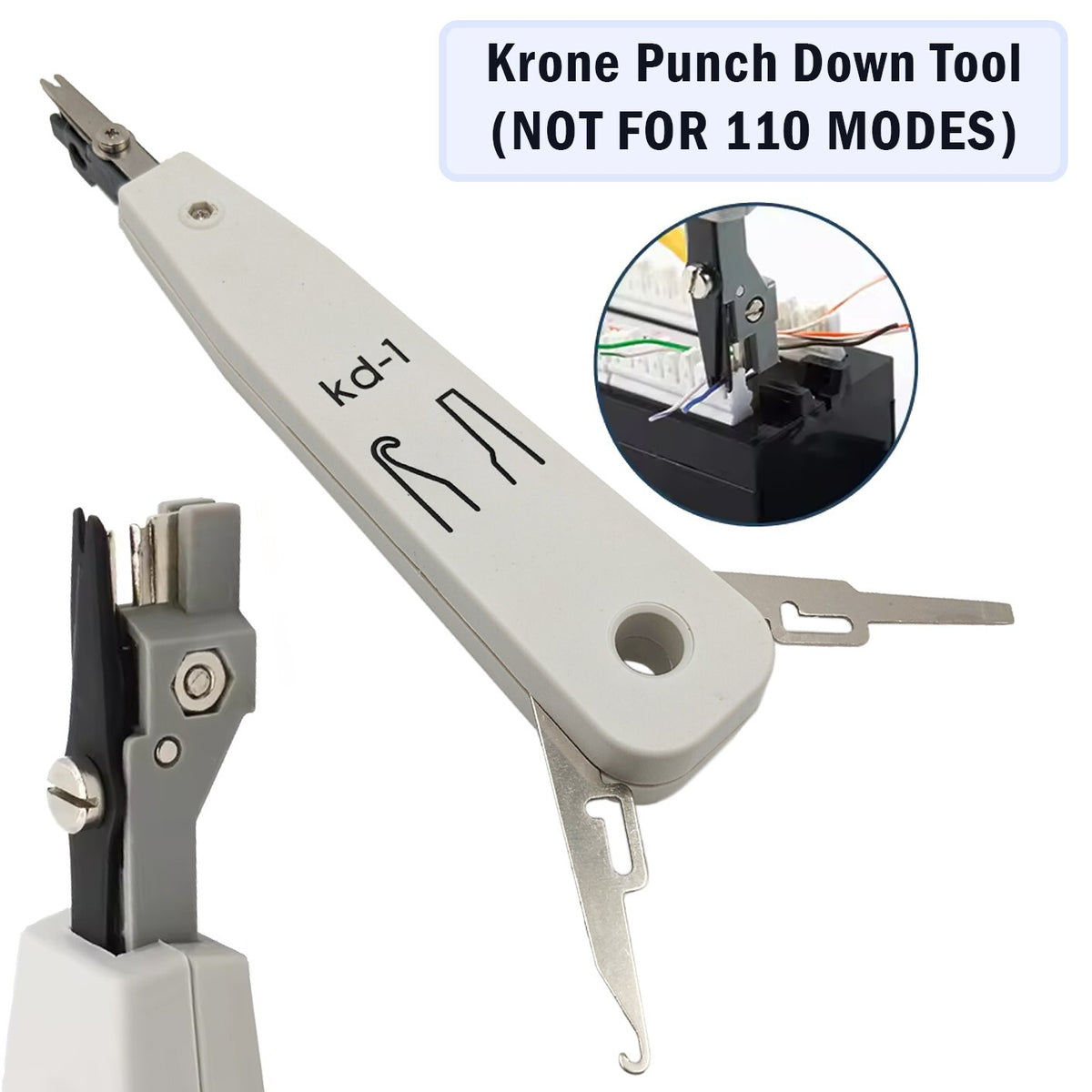 9-in-1 Network Toolkit: RJ45 Ethernet Crimper, Krone PunchDown, Cable Tester