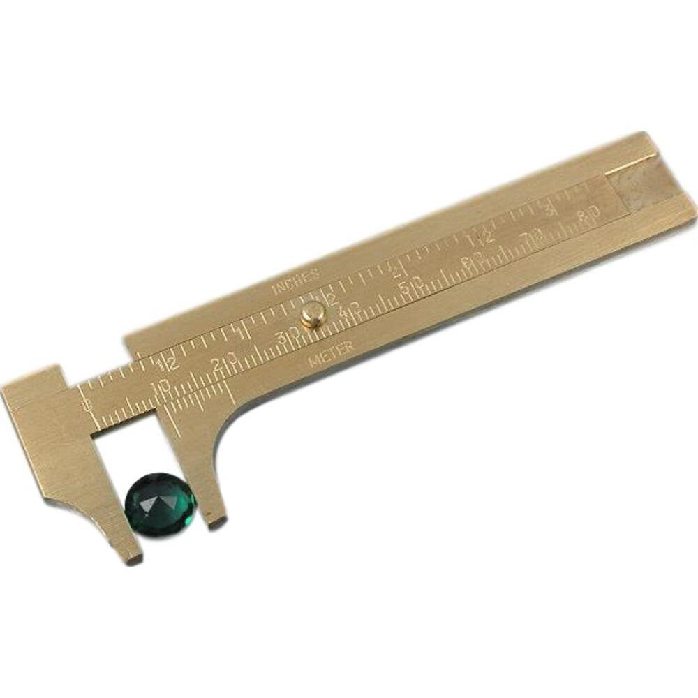 Brass Gauge Bead Ruler Measure & Convert Inches/Metric up to 3¼ / 80mm