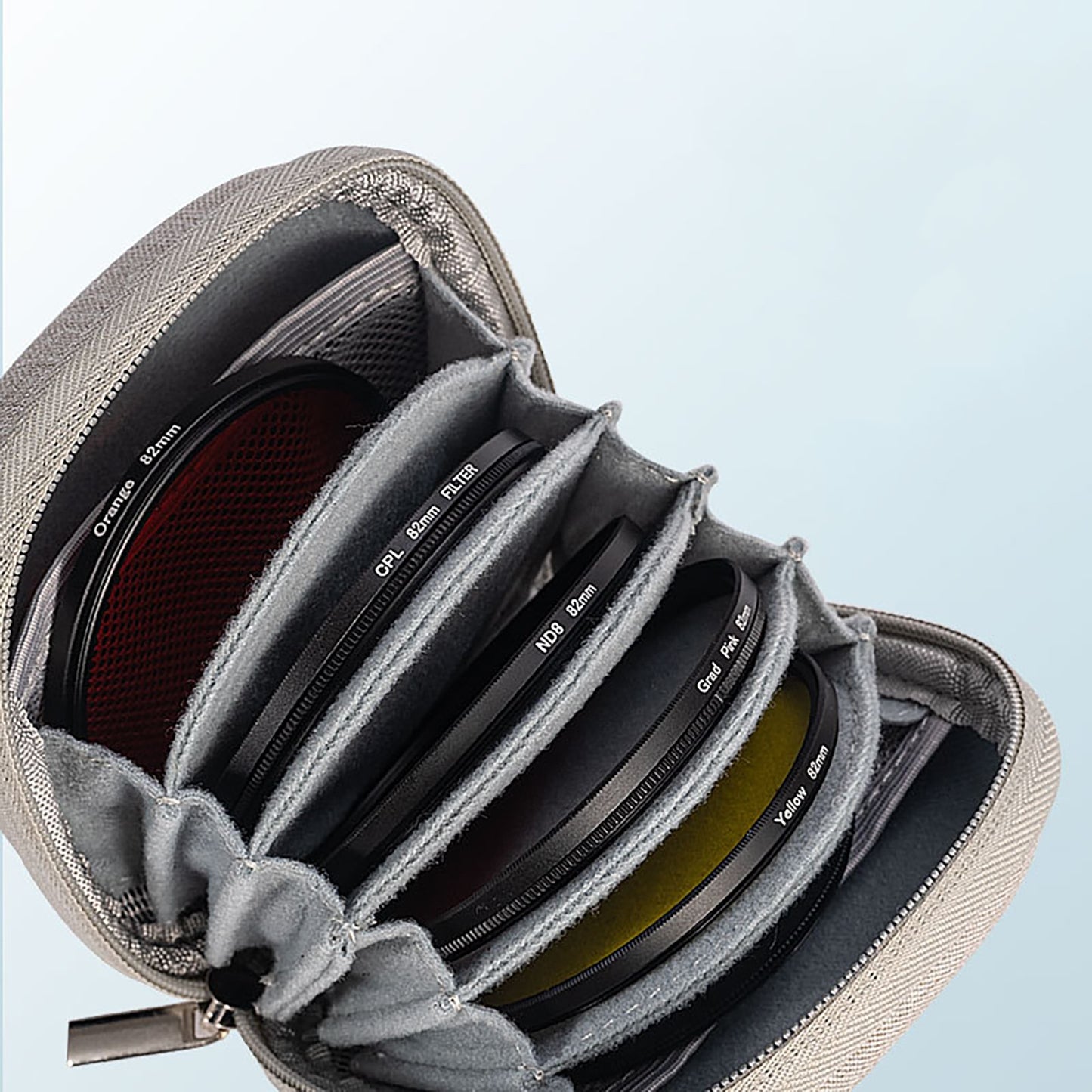 8 Slots Camera Lens Filter Case Bag Dustproof Storage Organizer Pouch Wallet a