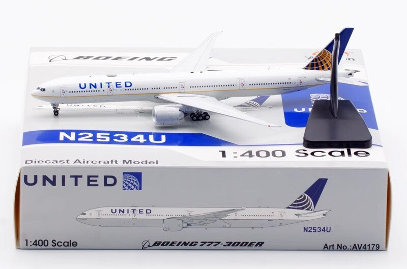 1:400 Aviation UNITED BOEING 777-300ER Passenger Aircraft Diecast Airplane Model