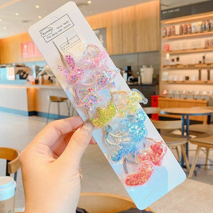 Hair Bands 10/20 Pcs/Bag Shiny Flowers Baby Scrunchies Rubber Kids Accessories