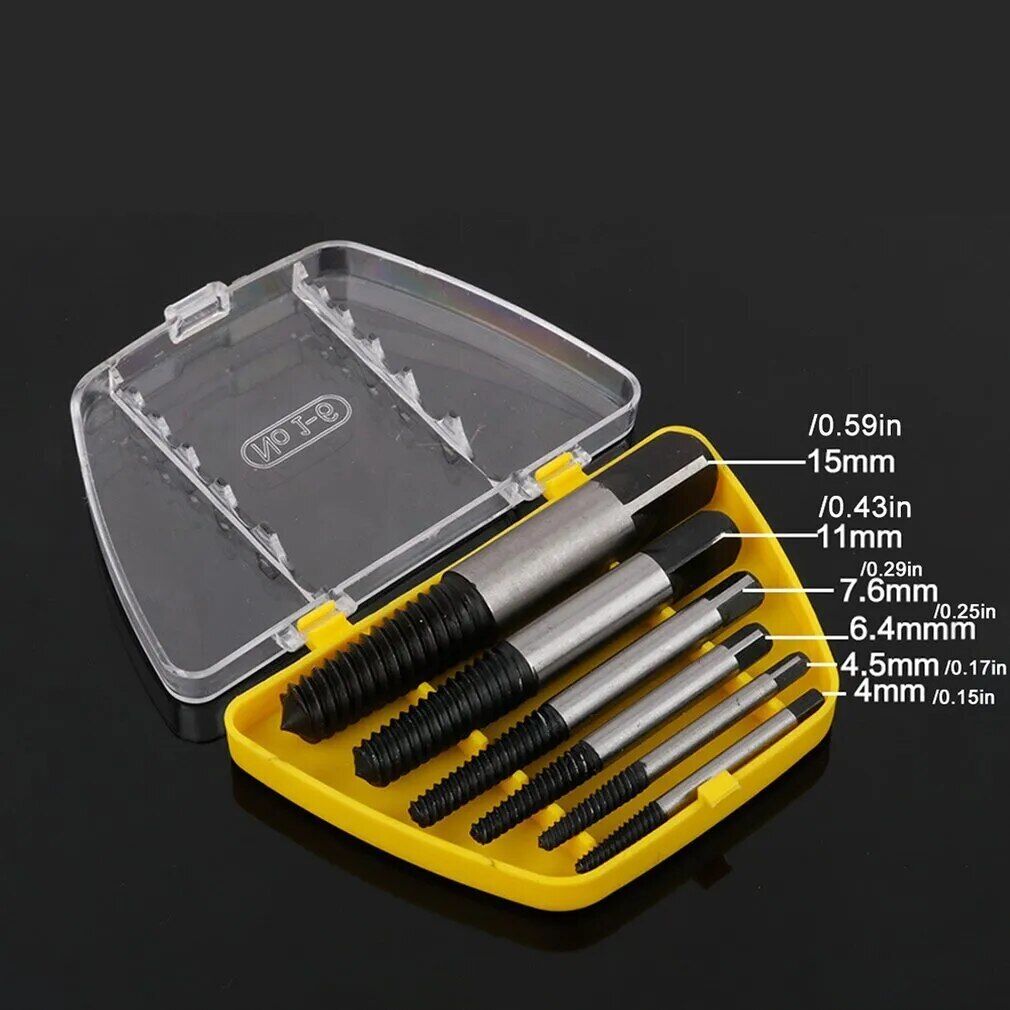 New Damaged Broken Screw Remover Extractor Drill Bits Damaged Bolts Remover Tool