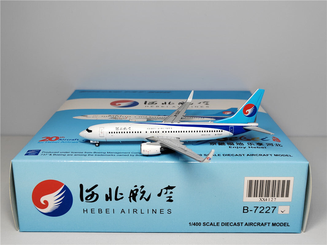 1:400 JC Wings HEBEI AIRLINES BOEING B737-800 Passenger Airplane Diecast Model