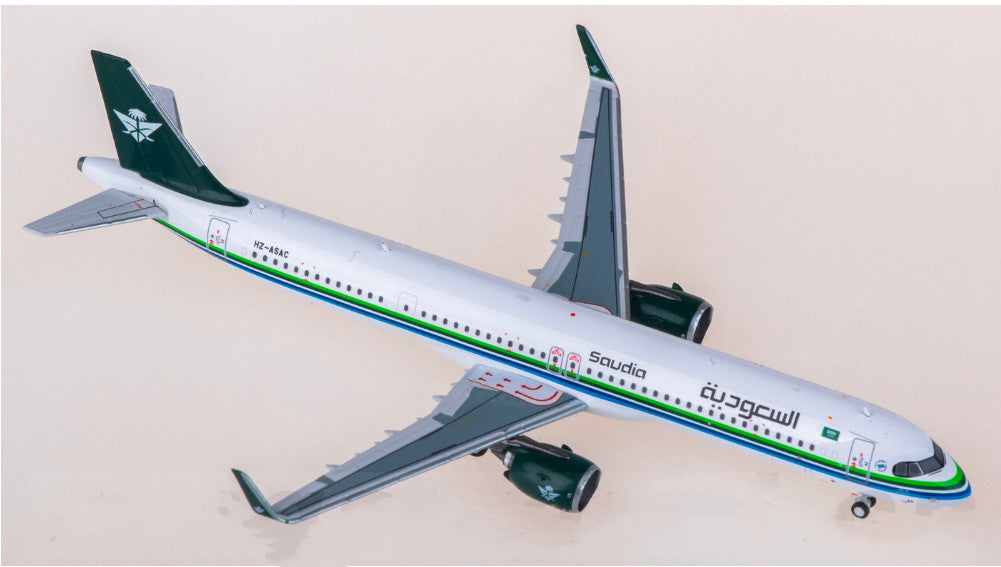 1:400 Panda Model Saudia Airbus A321neo Airplane Diecast Plane Aircraft Model