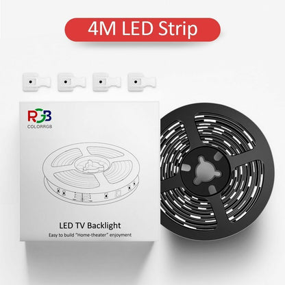 TV Backlight USB Powered LED Strip Light RGB5050 24 Inch-60 Inch Mirror PC APP