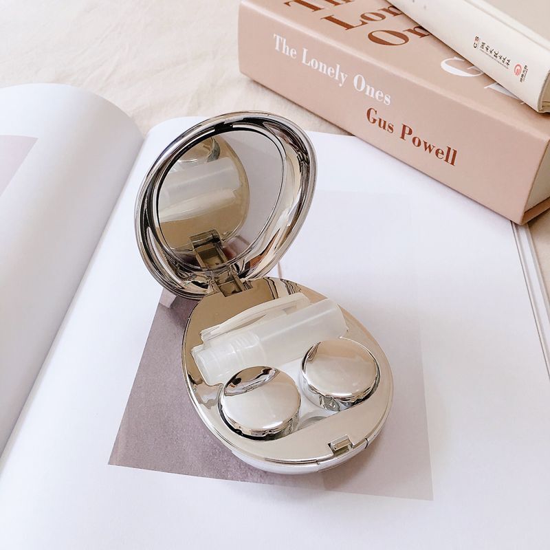Contact Lens Case Ultra-Thin Travel Set Organizers Storage Box 9x7.4x3cm Plastic