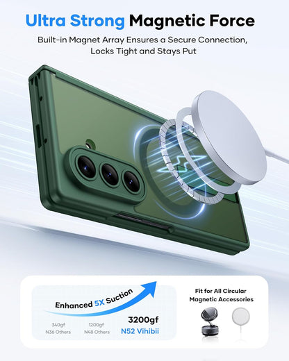 for Samsung Galaxy Z Fold 7 Case with Stand, Compatible with Magsafe, Full Lens