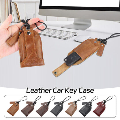 1pcs Car Key Holder Cover Key Chain Bag Leather Remote Fob Case Pouch Unisex