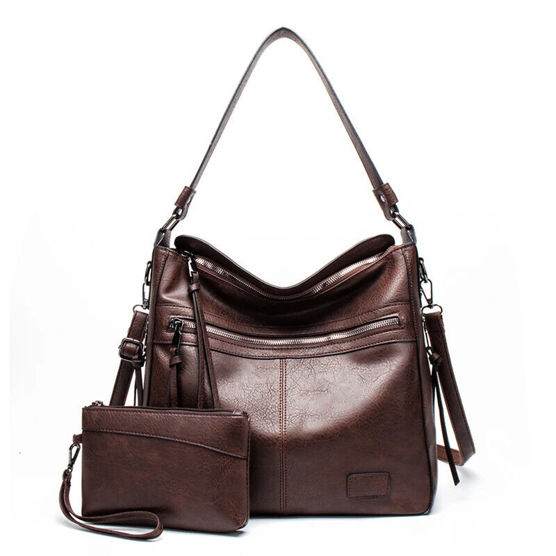 Winter Women Handbags Shoulder Bags Travel Weekend Leather Bag with Purse