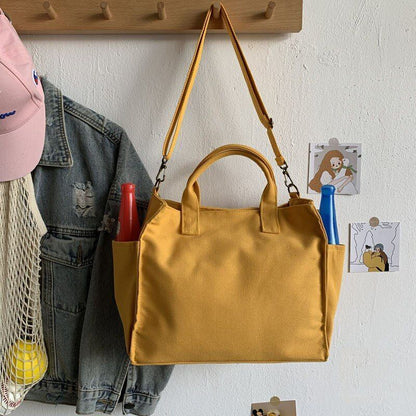 Shopping Bag Handbag Cotton Canvas Shoulder Tote Messenger Bag 32*12*27 Cm Purse