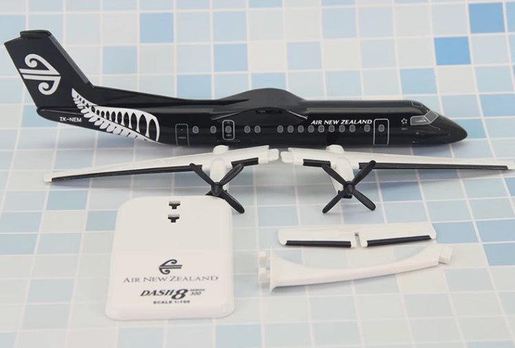 26CM 1:100 Risesoon Air New Zealand Dash 8-300 Plane ABS Plastic Airplane Model