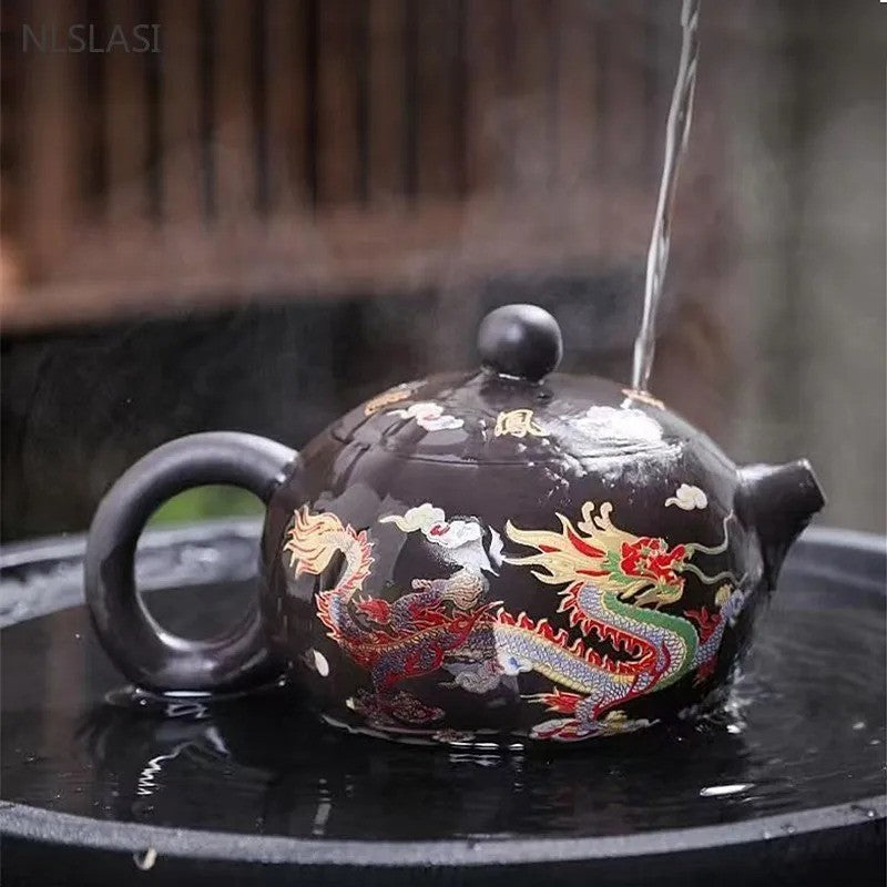 Yixing Purple Clay Teapot High Temperature Discoloration Xishi Tea Pot
