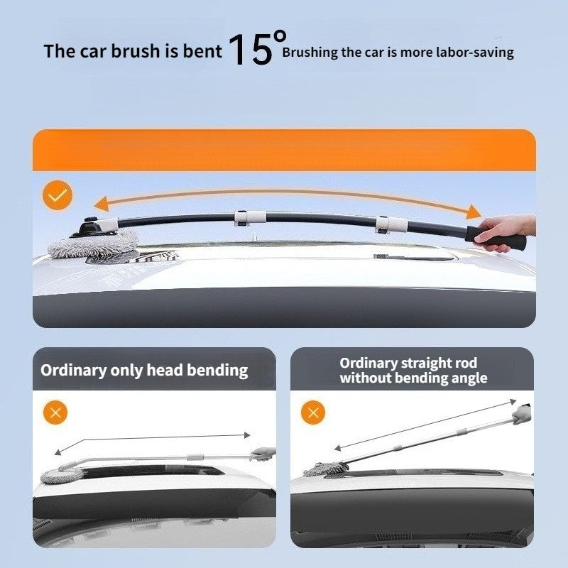 Car wash mop retractable bending rod car anti-injury car cleaning tool -03
