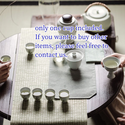 35ml Small Cup Porcelain Hand Drawn Orchid Chinese Kungfu Tea Cup Antique Style