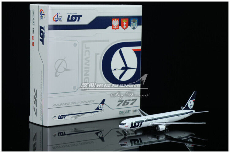 1:400 JC Wings LOT BOEING 767-300ER Passenger Airplane Diecast Aircraft Model