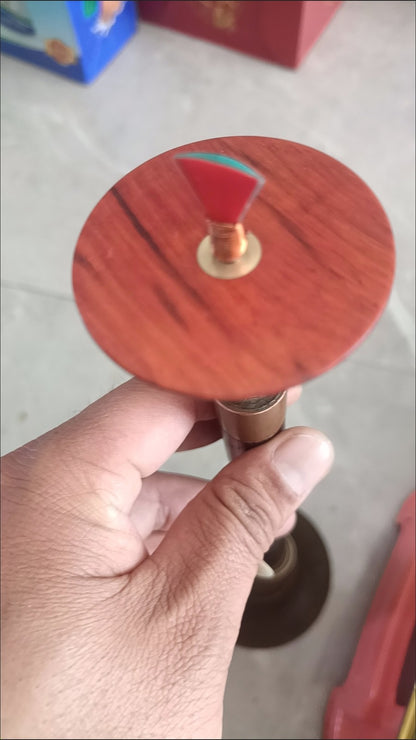 Antique Sandalwood Suona Air Disc Brass Core 5cm Wind Instrument Accessory